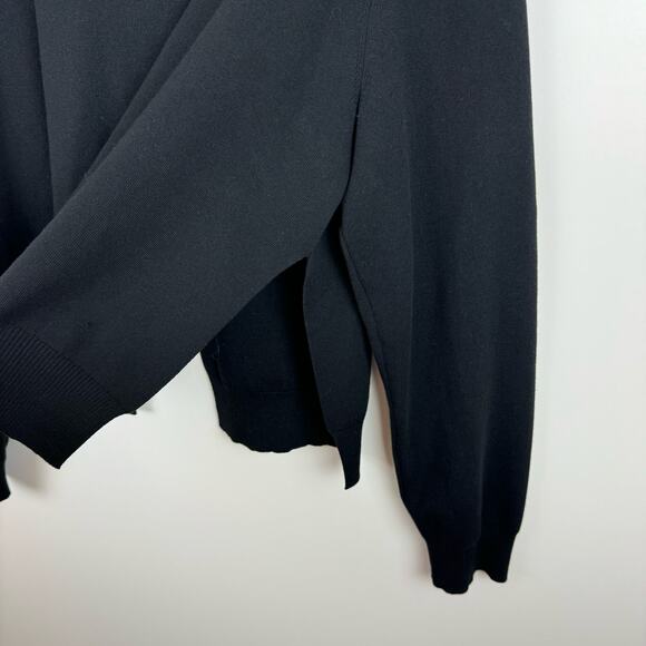 Kobi Halperin Womens Open Back Side Slits Black Crewneck Sweater Sz XL | Neutral - Picture 8 of 16